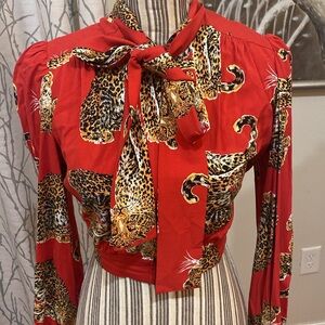 Trashy Diva | My Pet Leopard Secretary Blouse